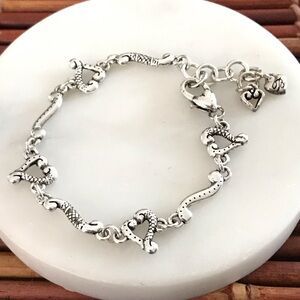Brighton Dainty Silver Heart Bracelet